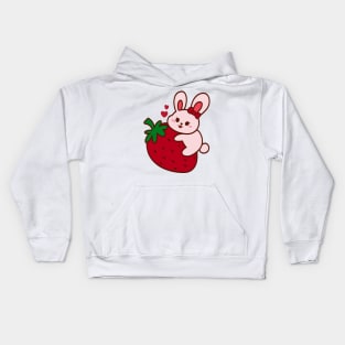 Bunny buddies : A berry sweet hug Kids Hoodie